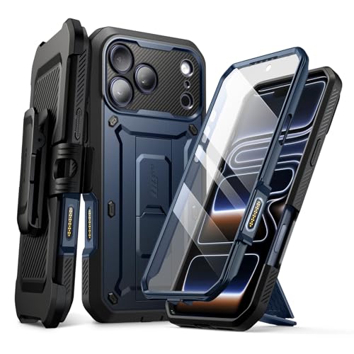 SUPCASE for iPhone 17 Pro Case with Camera Control Button (Unicorn Beetle Pro), [Built-in Kickstand & Screen Protector] [Military-Grade Protection] Fu
