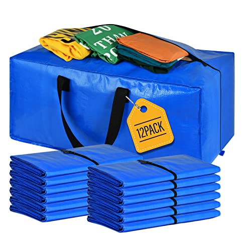 Moving Bags, Storage Totes, Extra Large Storage Bags for Moving Supplies, College Dorm Essentials, Bedroom Closet, Packing Bags with Backpack Handles