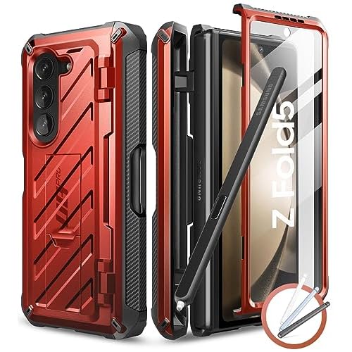 SUPCASE for Galaxy Z Fold 5 Case with S Pen Holder (Unicorn Beetle Pro), [Built-in Screen Protector & Stand] [Military-Grade Protection] Heavy Duty Pr