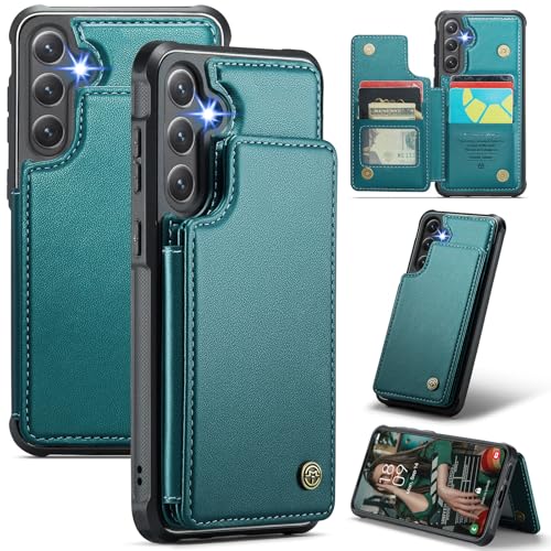for Samsung Galaxy S24 Plus Wallet Case with RFID Blocking and 5 Credit Card Holder, Premium Durable Slim Leather Magnetic Clasp Kickstand Heavy Duty