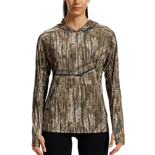 LOOGU Women's UPF 50+ Sun Protection Hoodies Shirts Slim Fit Long Sleeve Lightweight Quick Dry UV Fishing Hking Outdoor Slim Fit Small Loogu Ents Brow
