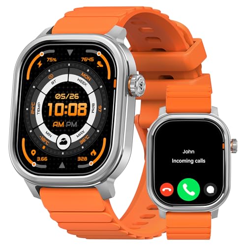 KOSPET Pulse Smartwatch Herren, bis zu 25 Tage Akkulaufzeit, Leichtes Design, 1,96" AMOLED Fitness-Tracker mit 24-Stunden-Herzfrequenzmonitor & Schlaf