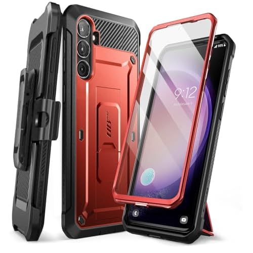 SUPCASE for Samsung Galaxy S23 FE Case with Stand & Belt-Clip, [Unicorn Beetle Pro] [Built-in Screen Protector] [Military-Grade Protection] Heavy Duty