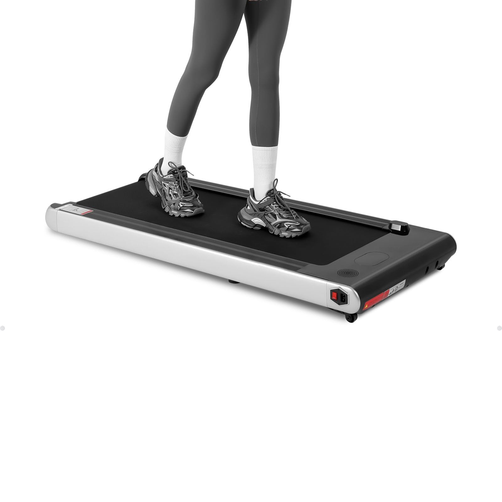 Garvee Walking Pad Treadmill Under Desk, 2.25HP Electric Compact Space Folding Treadmill Remote & Button Control with LCD Monitor, 1-6KM-H for Running