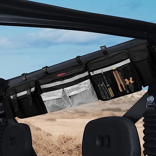 MYDAYS UTV Roll Cage Organizer Case, Cargo Rear Storage Bag Gear Bags,Tools Storage Solution for Most Full Size UTVs, Polaris, Yamaha and Kawasaki UTV