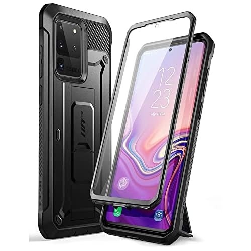 SupCase for Samsung Galaxy S20 Ultra Case with Screen Protector (Unicorn Beetle Pro), [Built-in Belt Clip & Stand] Full-Body Rugged Kickstand Protecti