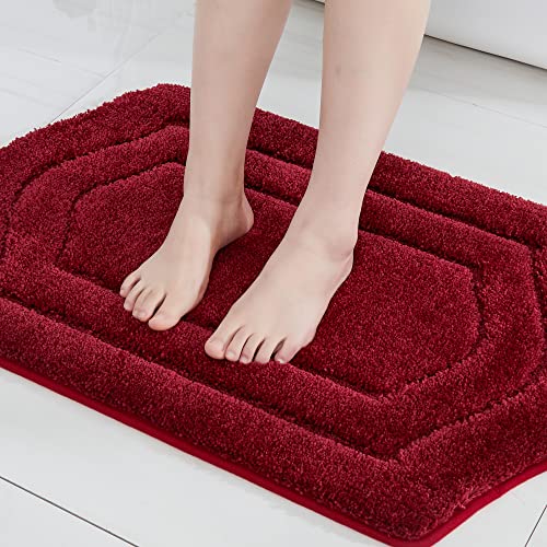 COSY HOMEER Extra Thick Bath Rugs for Bathroom - Anti-Slip Bath Linen Sets Mats Soft Plush Yarn Shaggy 100% Strong Polyester Living Room Bedroom Water