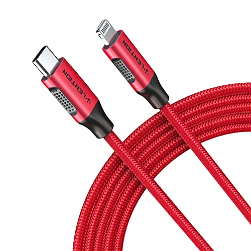 LENTION USB C to Lightning iPhone Cable MFi Certified Type C Fast Charging Cord 6.6ft, Nylon Braided Charger Cable Compatible iPhone 13-12-11-Mini-Pro