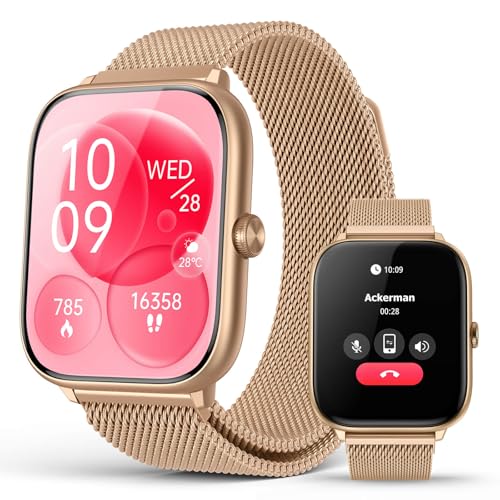 2025 Smart Watches for Women with Blood Pressure Monitor, 2.06" AMOLED Display, IP68 Waterproof Fitness Tracker, 118 Sports Modes, Heart Rate-SpO2-Sle