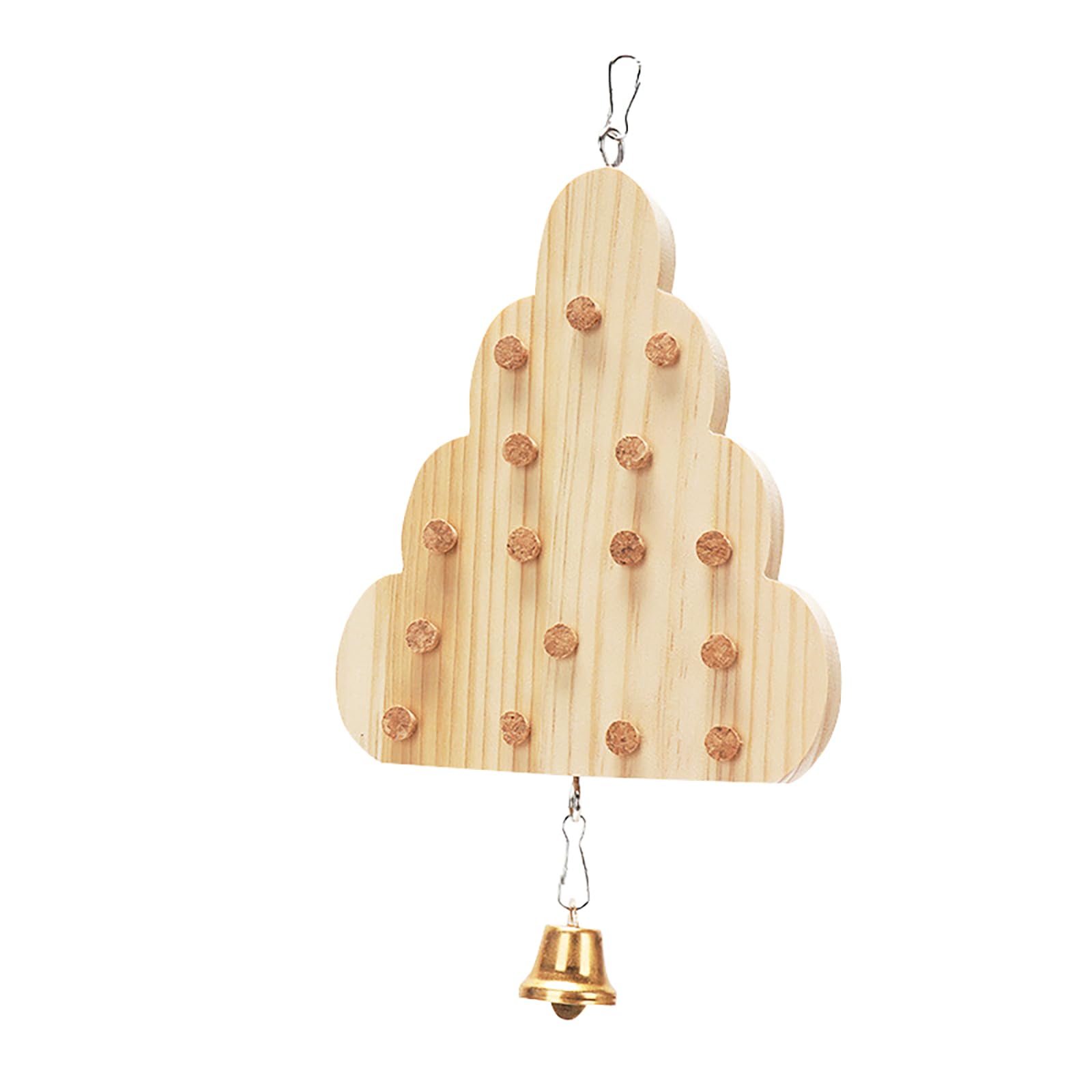 Garvee Bird Cork Stopper Toys, Training Aids, Bird Chewing Toy, Half Round Large, Rectangular Large, Christmas Tree Pendant, Perch