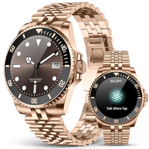 2025 DA GPT Smart Watch, Deep Search, Heart Rate, Blood Pressure, Blood Oxygen, Sleep Monitor, 107 Sports Modes, Waterproof Round Watch, 1.19-inch AMO