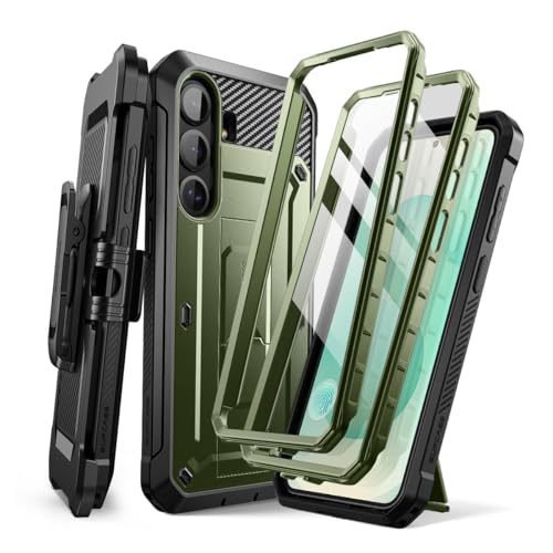 SUPCASE for Samsung Galaxy S25 Plus Case with Stand (Unicorn Beetle Pro), [2 Front Frames] [Built-in Screen Protector & Belt-Clip] Military-Grade Prot