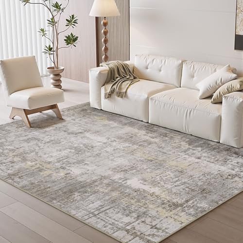4 x 6 Area Rugs for Living Room, Machine Washable Non Slip Rug Ultra Soft Low Pile Indoor Carpet Modern Abstract Rugs for Bedroom Office Room Dining R