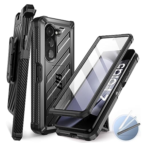 SUPCASE for Galaxy Z Fold 5 Case (Unicorn Beetle), [Belt Clip with S Pen Holder] [Built-in Screen Protector & Stand] Heavy Duty Shockproof Protective