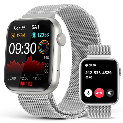 EarlySincere Smart Watch for Women with Bluetooth Call Answer-Dail,1.9'' HD Full Touch Screen Fitness Tracker, Smartwatch with Heart Rate Blood Oxygen