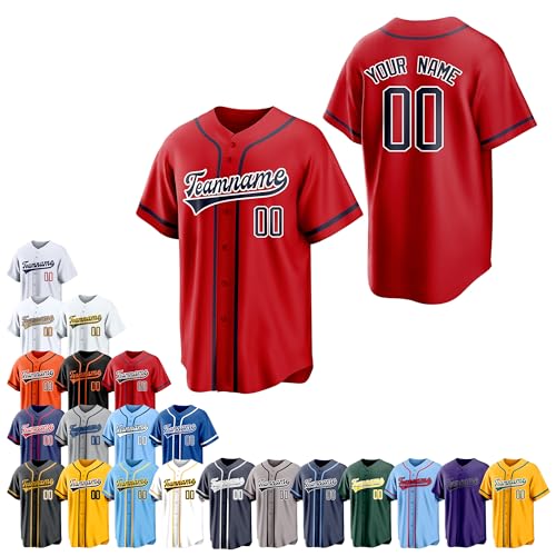 Team Name Custom Men Baseball Jersey Softball T Shirts Women Color 5