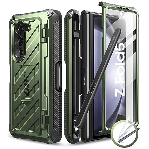 SUPCASE for Galaxy Z Fold 5 Case with S Pen Holder (Unicorn Beetle Pro), [Built-in Screen Protector & Stand] [Military-Grade Protection] Heavy Duty Pr