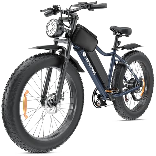 isinwheel M10Plus Electric Bike for Adults, 1000W Peak Motor, 120KM Pas Range & 45KM-H Speed, 26"*4.0 Fat Tire, Commuting Electric Mountain Bicycle wi