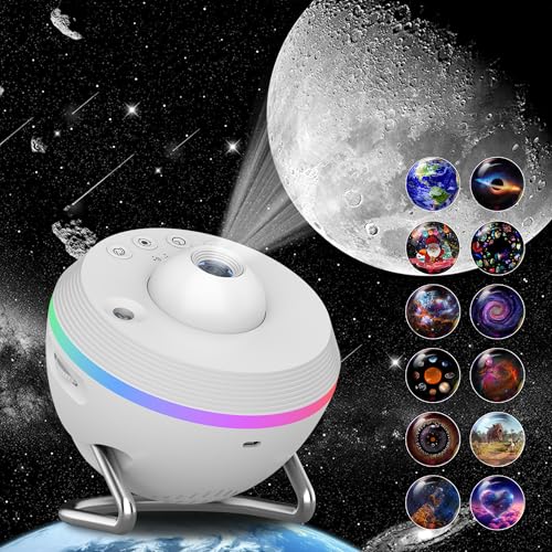 Galaxy Projector, 13 in 1 HD Planetarium Galaxy Star Projector for Bedroom, Star Projector Galaxy Light with Meteor Effects and Timer for Kids, Ceilin