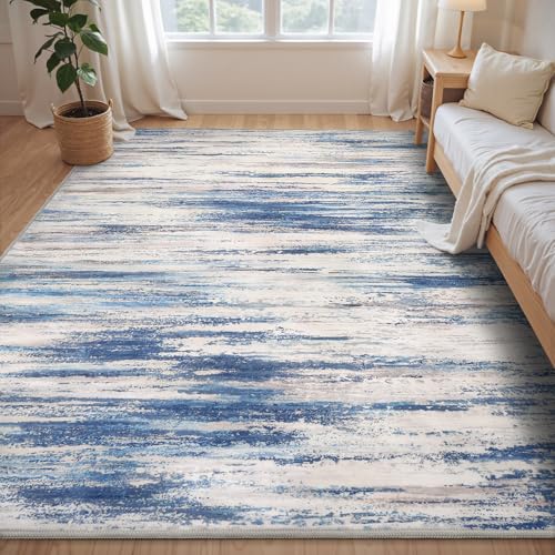 tchdio 5x7 Area Rugs for Living Room, Machine Washable Rug Modern Abstract Area Rug, Non Slip Rugs for Bedroom Rug, Soft Indoor Carpet for Living Room