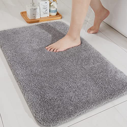 COSY HOMEER Bath Rugs for Bathroom Extra Thick - Anti-Slip Bath Mats Soft Plush Yarn Shaggy 100% Strong Mirco Polyeste Mat Living Room Bedroom Mat Flo