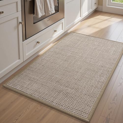 PADOOR Kitchen-Rugs Non Slip Washable, Kitchen-Mats for Floor Super Absorbent Kitchen Floor Mat, Rubber Backing Kitchen Runner Rug, Comfort Standing M