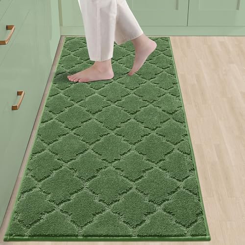 COSY HOMEER-Kitchen-Rugs-Non-Slip-Washable 24"x60" Absorbent Kitchen Runner Rug Polyester Kitchen Mats for Floor Soft Standing Floor Mats for Sink Mat