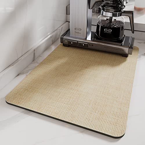 TCHDIO-Coffee Mat-Hide Stain Absorbent Rubber Backed Quick Drying Mat for Kitchen Counter-Coffee Bar Accessories Dish Drying Mat Fit Under Machine Pot
