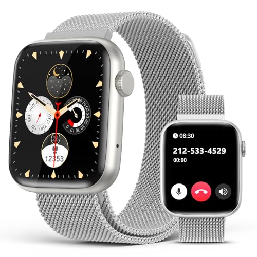 EarlySincere Smart Watch for Women with Bluetooth Call Answer-Dial,1.9'' HD Full Touch Screen Fitness Tracker, Smartwatch with Heart Rate Blood Pressu