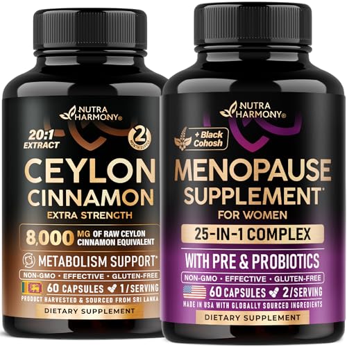 NUTRAHARMONY Ceylon Cinnamon Capsules & Menopause Supplement