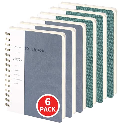 Lined Spiral Notebook College Ruled A5 Journal Book for Note Taking, 160 Pages Writing Journal for Office and Home School Supplies 5.75 x 8.125 inch (