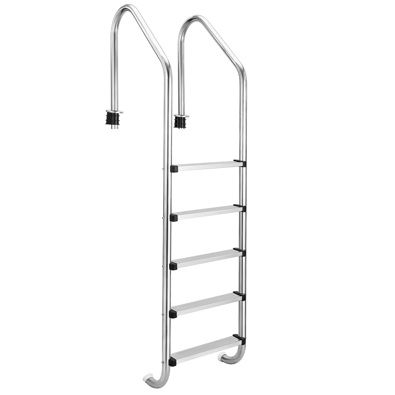 Garvee 5-Step 304 Stainless Steel Pool Ladder - Heavy Duty, Ergonomic Design, Anti-Slip Steps for Above Ground Pools