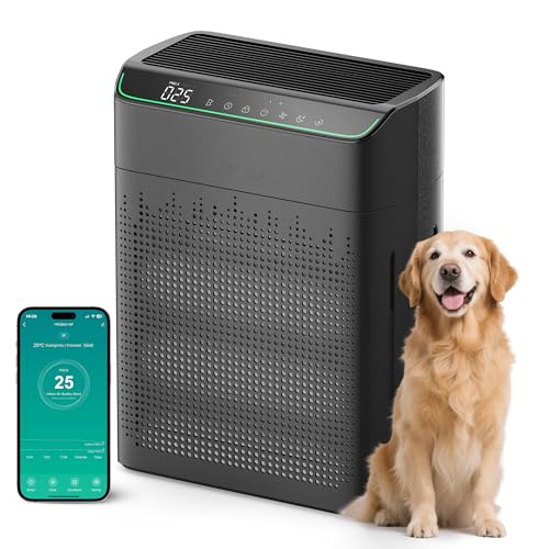 Air Purifiers for Home Large Room Up to 1690 ft² Double-sided Air Inlet Smart WiFi Alexa Compatible PM 2.5 Air Quality Monitor for Smoke and Odor 23d