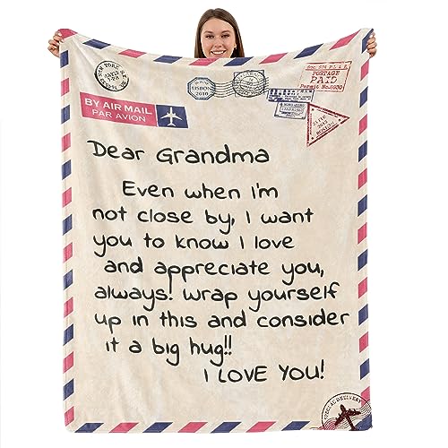 TURMTF A Heartwarming Hug in a Blanket for Grandma, Retirement Gifts for Grandma Blanket (60x80, A-Yellow 1) A-yellow 1 60x80"