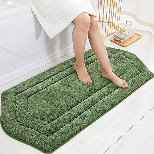 COSY HOMEER Extra Thick Bath Linen Sets Rugs for Bathroom - Anti-Slip Bath Mats Soft Plush 100% Strong Polyester Mat Living Room Bedroom Water Absorbe