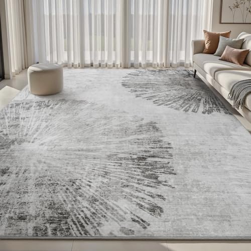 6x9 Area Rugs for Living Room-Machine Washable Rug Ultra Soft Non Slip Area Rug Modern Abstract Dahlia Indoor Carpet Rugs for Bedroom Dining Room Play