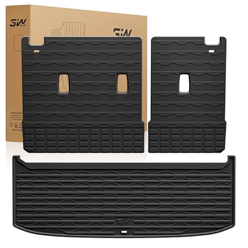 3W Backrest Liner & Cargo Liner for Nissan Pathfinder 2022 2023 2024 2025, Cargo Liner Trunk Mat TPE All Weather Back Seat Cover Protector Pathfinder