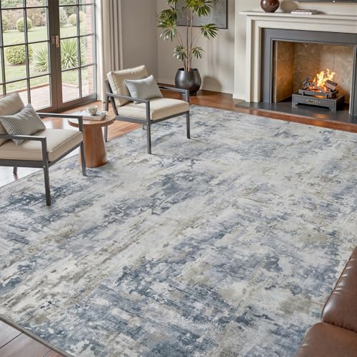tchdio Area Rug 6x9 Rugs for Living Room- Abstract Soft Living Room Rug-Non Slip Carpet-Machine Washable Rug for Bedroom Dining Room Home Office Moder