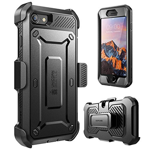 SUPCASE for iPhone 8 Plus Case with Belt-Clip (Unicorn Beetle Pro), [Built-in Screen Protector] [Military-Grade Drop Protection] Heavy Duty Rugged Pho