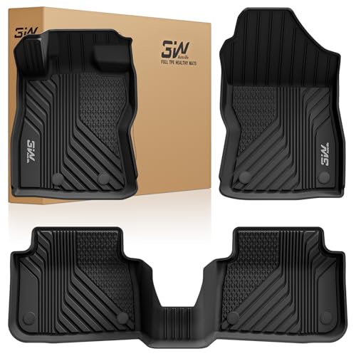 3W Floor Mats for 2024-2025 Subaru Crosstrek & Impreza, All Weather TPE Custom Fit Floor Liners, Full Set Car Accessories (Not for Hybrid Models) 2.Fo