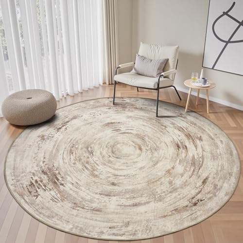 6 ft Round Area Rugs for Living Room Rug Bedroom Dining Room Rugs Under Table Circle Circular Rug Washable Throw Modern Abstract Non Slip Durable No P