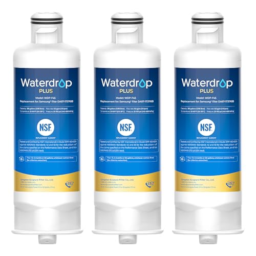 Waterdrop Plus DA97-17376B Water Filter, Replacement for Samsung® HAF-QIN-EXP, DA97-08006C, NSF-ANSI 401&53&42&372 Certified Refrigerator Water Filte