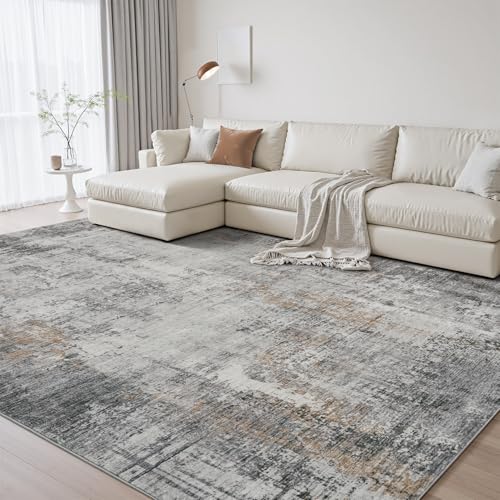 8 x 10 Area Rugs for Living Room, Machine Washable Non Slip Rug Ultra Soft Low Pile Indoor Carpet Modern Abstract Rugs for Bedroom Office Room Dining