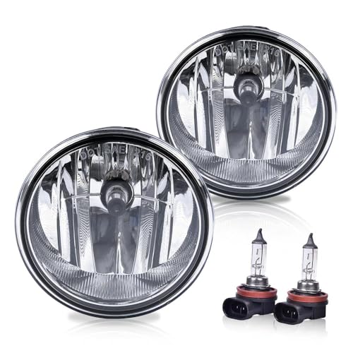 G-PLUS Front Fog Lights Lamps Assembly, Compatible with Ford F150 2006-2010-Compatible with Lincoln Mark LT Pickup Truck 2006-2008 W-Bulbs Left and Ri
