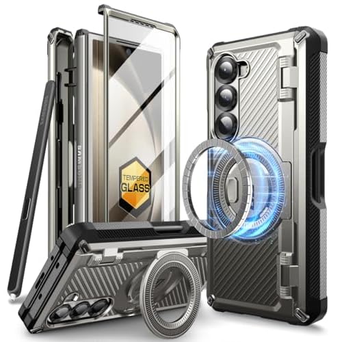 SUPCASE for Z Fold 6 Case with S Pen Holder [UB Pro Mag] [Compatible with MagSafe] [Military Grade Protection] [Built-in Screen Protector & Magnetic R