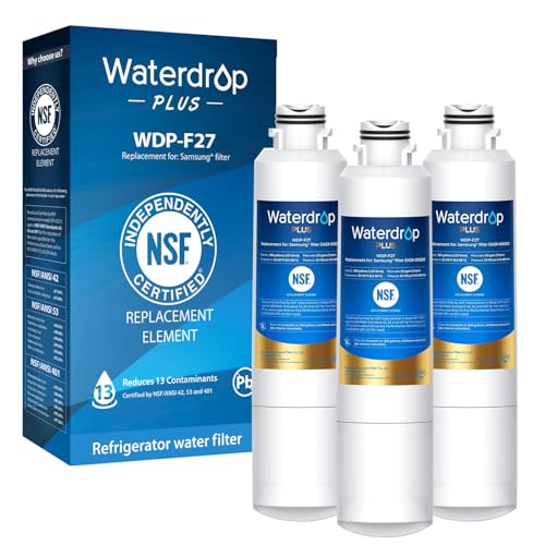 Waterdrop Plus DA29-00020B NSF 401&53&42 Certified Refrigerator Water Filter, Replacement for Samsung® Water Filter HAF-CIN-EXP, HAF-CIN, FMS-2, RF28