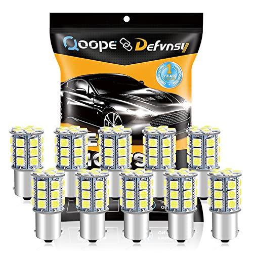 Qoope 1156 1141 BA15S 1003 1073 7506 LED Bulbs White 5050 27-SMD Replacement Lamps for 12V RV Ceiling Dome Light-RV Interior Lighting Travel Trailer-C