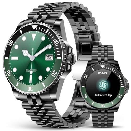 2025 DA GPT Smart Watch with Bluetooth Call,1.19-inch AMOLED Display, 24-7 Heart Rate, Blood Oxygen, Blood Pressure, Sleep Monitor, 107 Sports Fitness