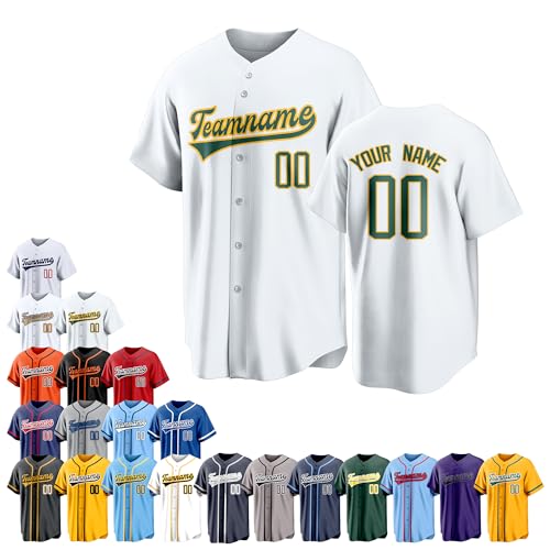 Team Name Custom Men Baseball Jersey Softball T Shirts Women Color 28