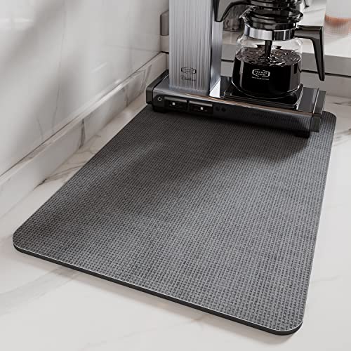 TCHDIO-Coffee Mat-Hide Stain Absorbent Rubber Backed Quick Drying Mat for Kitchen Counter-Coffee Bar Accessories Dish Drying Mat Fit Under Machine Pot